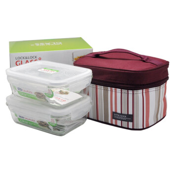 
                                        
                                                            乐扣乐扣(LOCK&LOCK) 保鲜盒 微波炉饭盒便当盒 两件套送便当袋  LLG426S901                