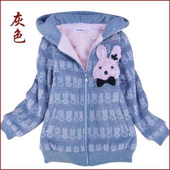 2012新款童装 儿童冬装<em>加厚羊羔绒卫衣开衫</em> 永