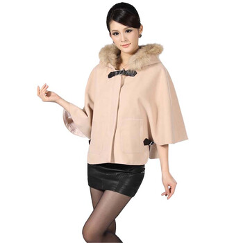 千璎 2012秋冬装新款女装<em>宽松</em>蝙蝠袖<em>毛呢外套</em>