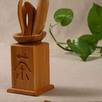 金镶玉 茶具配件 小四方茶道 竹木实木六君子茶针茶铲茶夹