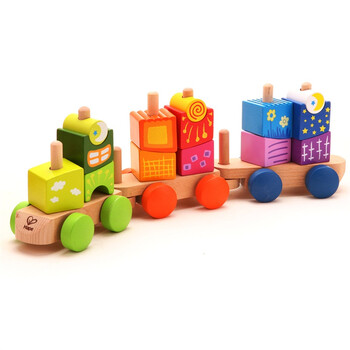 德国hape 积木拼插玩具 小小探险家创意动手-奇幻小火车-e0417ae