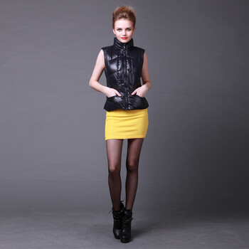 Ange csata<em>羽绒服</em> 女短款<em>马甲羽绒服</em>女款 <em>黑色</em>