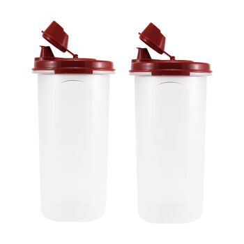 特百惠Tupperware 650ml中油壶2件套 经典红