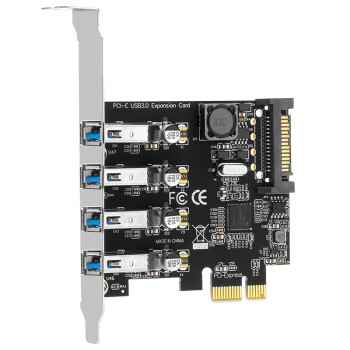 魔羯 MOGE MC2015台式机PCIEx1转4口USB3.0独立供电扩展卡支持小机箱 瑞萨(NEC)芯片