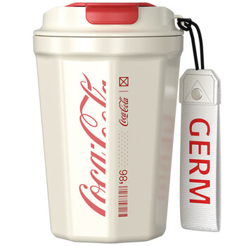 格沵（germ）可口可乐联名款菱形咖啡杯390ML(白)GPS-2124VP-CCW