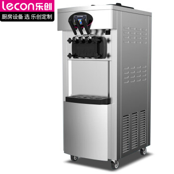 乐创（lecon）冰淇淋机商用软冰激凌机甜筒机圣代机立式双压（品牌压缩机）预冷保鲜7天免清洗 YKF-8228H