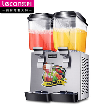 乐创（lecon）DN-325饮料机多功能 冷饮机商用 全自动自助果汁机 双缸单温喷淋 