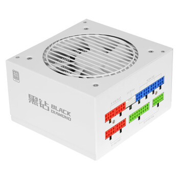 先马（SAMA）黑钻1000W V2版雪装 机箱电脑电源台式机 白色/金牌认证/PCIE5.0/智能启停/压纹线/支持4090显卡