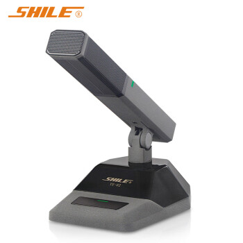 狮乐 （SHILE）YE-02会议室有线话筒独立单支接功放调音台用 电容心型指向桌面鹅颈麦克风方管短杆 
