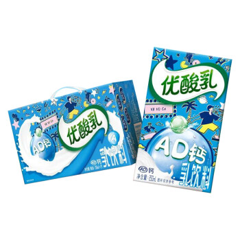 伊利优酸乳AD钙味250ml*24盒/箱 乳饮料早餐伴侣礼盒装