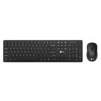 联想 无线键盘鼠标套装轻音超薄办公商务游戏键鼠套装笔记本电脑通用防泼溅标准104键 KW-201(黑色)