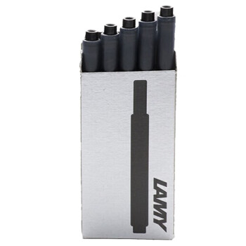 凌美 (LAMY) 钢笔墨水芯 配件一次性墨胆墨囊墨水芯5支一盒T10 黑色