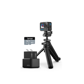 GoPro HERO12 运动相机 全画幅 2000-2999万 2.5英寸以下 SD卡 广角镜头套机 黑色