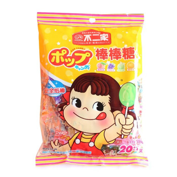 不二家 果味棒棒糖125g*5袋(20支) 混味味 糖果喜糖零食休闲食品