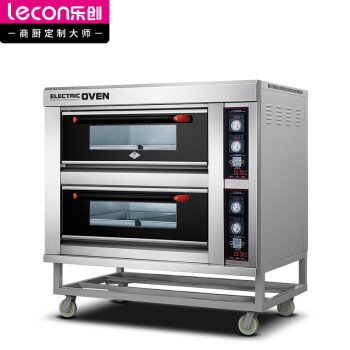 乐创(lecon) 商用烤箱 二层四盘旋钮式蛋糕面包烘焙电烤箱 LC-J-DK40【企业采购】