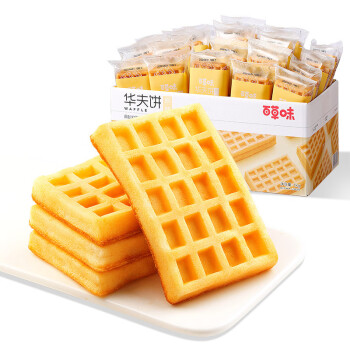 百草味华夫饼1kg/箱 营养早餐食品办公休闲零食 内含3箱 SP