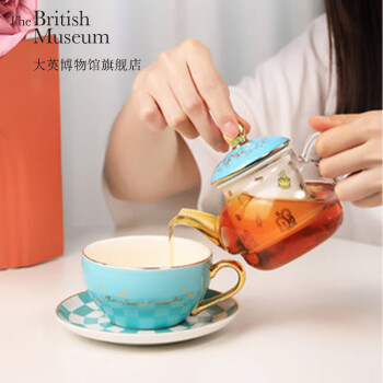 大英博物馆茶具套装 爱丽丝漫游奇境系列透明一杯一壶下午茶套装