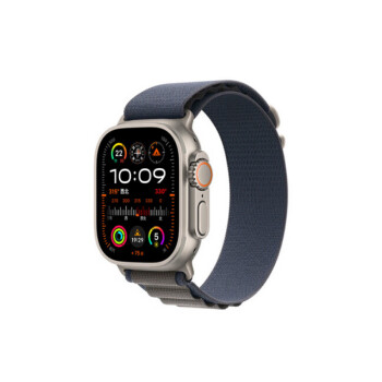 Apple Watch Ultra2 GPS + 蜂窝款49毫米钛金属表壳蓝色高山回环式大号eSIM手表MRFD3CH/A JD【企业专享】