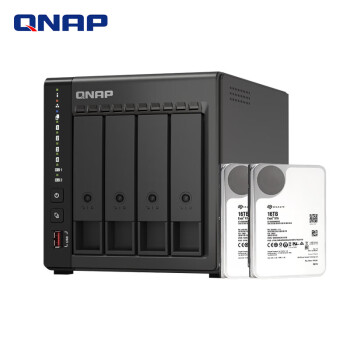 威联通（QNAP）TS-466C 宇宙魔方 旗舰版 四盘位8G内存四核心奔腾银牌处理器网络存储服务器（含硬盘16T*2）