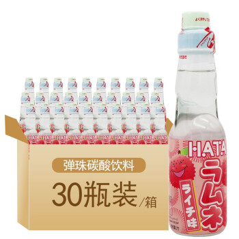 波子波子汽水饮料日本原装进口哈达弹珠汽水 碳酸饮料果味饮料 波子汽水荔枝味整箱装30瓶
