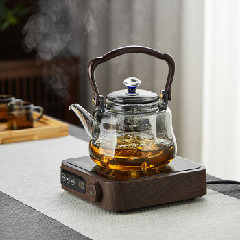 绿昌明玻璃茶壶蒸煮一体壶加厚耐热功夫茶具办公家用泡茶壶烧水壶