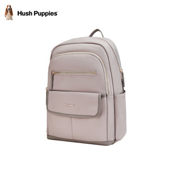 暇步士（Hush Puppies）双肩包女大容量通勤包背包女款休闲电脑包旅行包 粉色