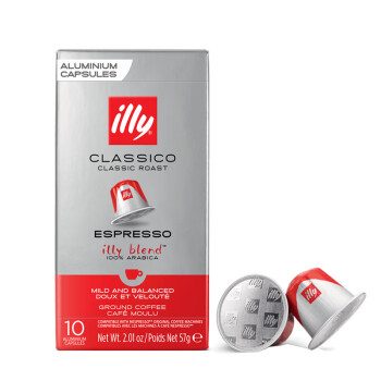 意利（illy） 经典-中度烘焙 胶囊咖啡 进口浓缩胶囊10粒装兼容Nespresso机型