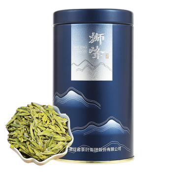 狮峰牌 茶叶 2024年新茶春茶 明前头采特级龙井茶 绿茶 蓝罐装50g