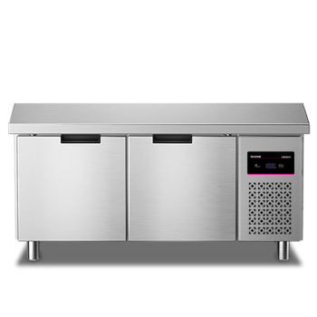 乐创（lecon）商用冷藏工作台保鲜奶茶店设备全套卧式冰柜厨房平冷操作台冰箱1.5*0.8米全冷冻风冷LC-GZT015