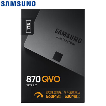 三星（SAMSUNG）1TB SSD固态硬盘 SATA3.0接口 870 QVO  MZ-77Q1T0B