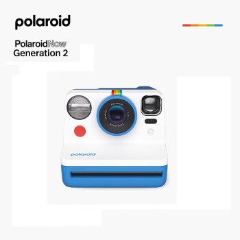 Polaroid 宝丽来 拍立得相机 Now Gen2一次成像复古 生日礼物 蓝色（含i-Type白框相纸*2+黑白相纸*1）\t
