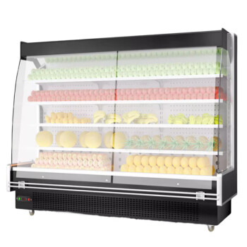 苏勒   风幕柜商用水果店保鲜展示柜超市便利店蔬菜饮料冷藏一体风冷   1.2米风冷分体机 | 