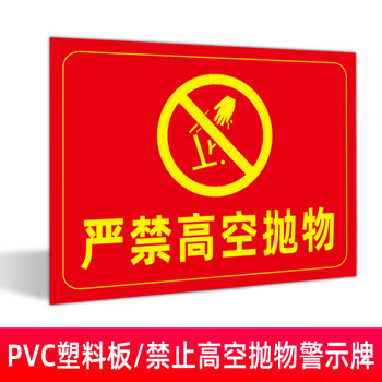 禁止高空抛物警示牌禁止乱扔垃圾乱丢垃圾提示牌禁止往楼下倒水泼脏水