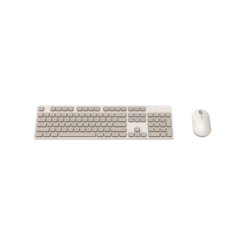 小米（MI）无线键鼠套装2 轻薄便携 全尺寸104键键盘鼠标套装 2.4G无线传输  键鼠套装奶白色