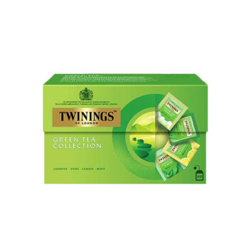 川宁TWININGS 绿茶茶包进口茶叶精选20片4种口味绿茶包学生袋泡茶叶