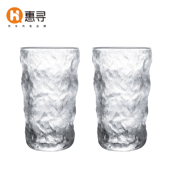 惠寻  京东自有品牌  冰川玻璃水杯350ml*2