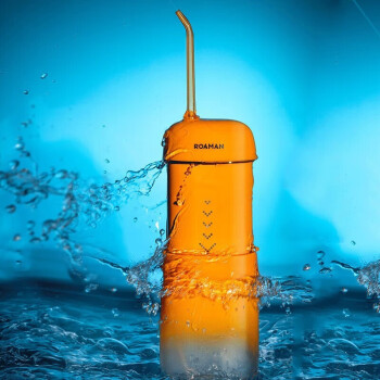 罗曼冲牙器水牙线便携式迷你家用电动防水口腔牙齿清洁器mini8阳光橙