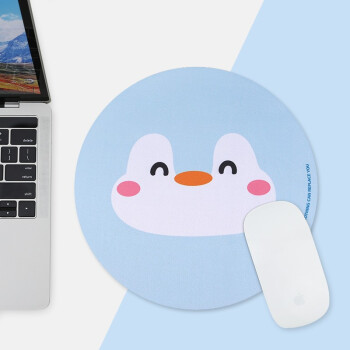镭拓（Rantopad）HY1 加厚可爱女生卡通办公电脑滑鼠垫电竞游戏创意圆垫 小号圆垫企鹅