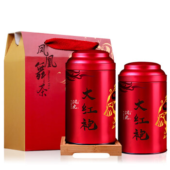 润虎 大红袍乌龙茶200g(100g*2罐)御云系列茶叶礼盒装伴手礼