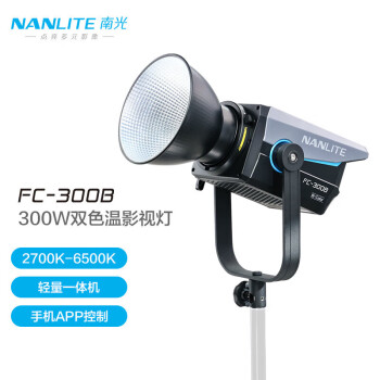 南光（NANLITE）FC-300B 双色温 LED补光灯 直播视频 专业影视灯 婚纱人像摄影灯（双灯套装含90柔光箱+80柔光球）