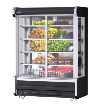 乐创（lecon）风幕柜水果保鲜柜商用超市酸奶饮料柜展示柜冷藏麻辣烫点菜柜带门风冷 LC-C-XFMG-15