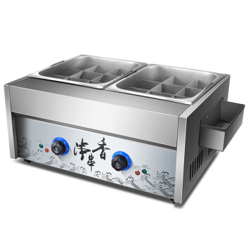 TYXKJ 商用关东煮格子锅便利店电热关东煮麻辣烫锅关东煮机器小吃街串串香设备 双缸 18格关东煮