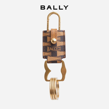 巴利（BALLY） 男士棕色字母时尚经典钥匙扣 6304897