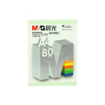 M&G 晨光彩色复印纸淡绿80gA4-100张APYVPB0174