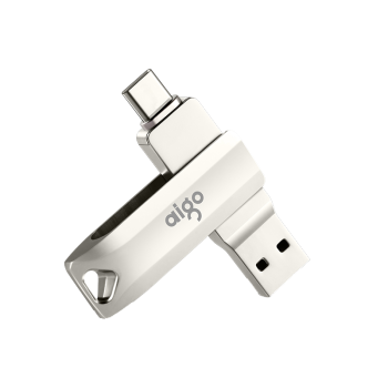 爱国者（aigo）32GB Type-C USB3.2 手机U盘 U351高速读写款 银色  双接口手机电脑用