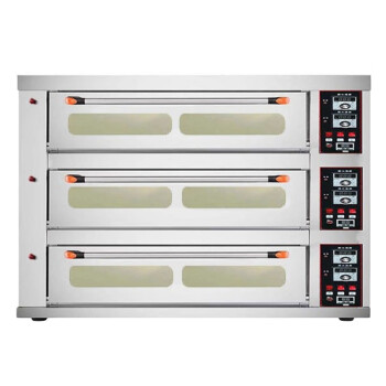 苏勒 电烤箱商用大型烘焙面包蛋糕披萨燃气烤箱大容量电烤炉 豪华电脑款二 层二盘