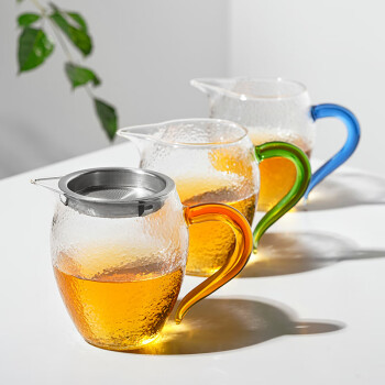 雅集 公道杯龙胆锤目纹公道杯带过滤加厚耐热分茶器家用茶具