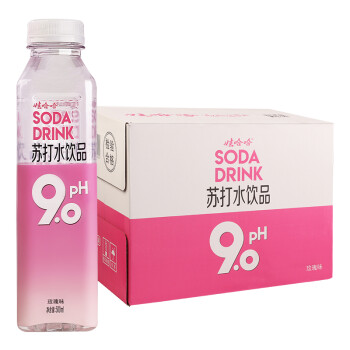 娃哈哈 pH9.0玫瑰味苏打水500ml*15瓶 整箱装 （新老包装随机发货）