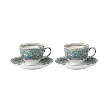 WEDGWOOD威基伍德 丝绸之路 2杯2碟套装 双人骨瓷欧式下午茶咖啡具