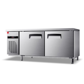 德玛仕（DEMASHI）保鲜工作台保鲜操作台冷藏柜奶茶店水吧台厨房冰柜商用冰箱1.8*0.8*0.8全冷藏(TK0.4L2F）